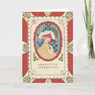 Vintager Deko Style Valentine Feiertagskarte