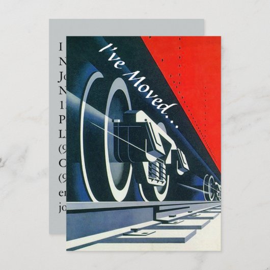 Vintager Deko-Zug übersiedelt neue Ankündigung (Vorne/Hinten)