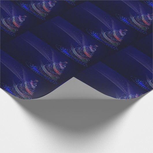 Vintager dekorativer Weihnachtsbaum Geschenkpapier (Ecke)