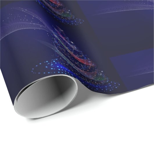 Vintager dekorativer Weihnachtsbaum Geschenkpapier (Rolleneckpunkt)