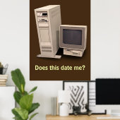 Vintager Desktop-Computer übernimmt Datum Me Poste Poster (Heimbüro)