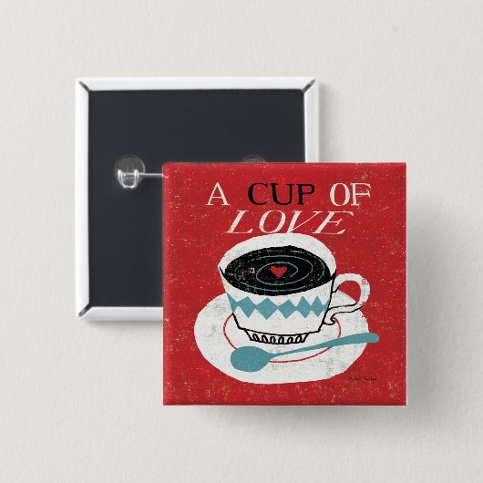 Vintager Desktop - Kaffee Button (Vorne & Hinten)