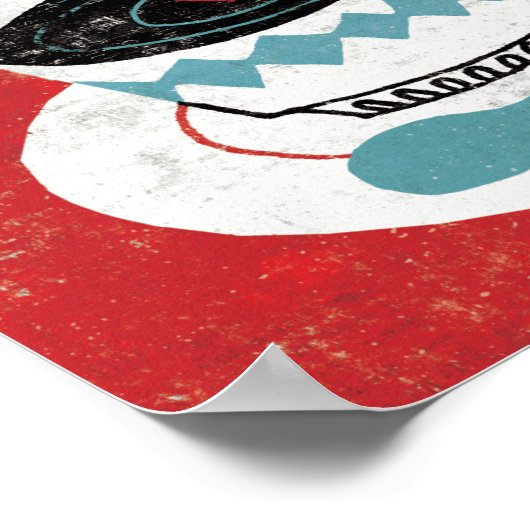 Vintager Desktop - Kaffee Poster (Ecke)