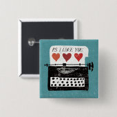 Vintager Desktop - Schreibmaschine Button (Vorne & Hinten)