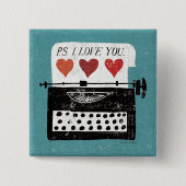 Vintager Desktop - Schreibmaschine Button (Vorderseite)