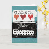 Vintager Desktop - Schreibmaschine Karte (Gelbe Blume)