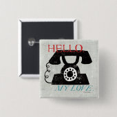 Vintager Desktop - Telefon Button (Vorne & Hinten)