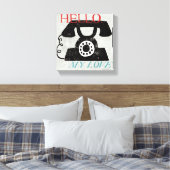 Vintager Desktop - Telefon Leinwanddruck (Insitu (Schlafzimmer))