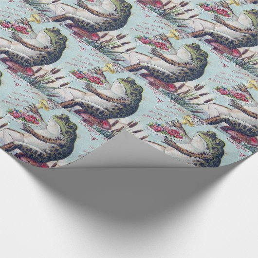 Vintager Deutsch-Köln-Frosch Geschenkpapier (Ecke)