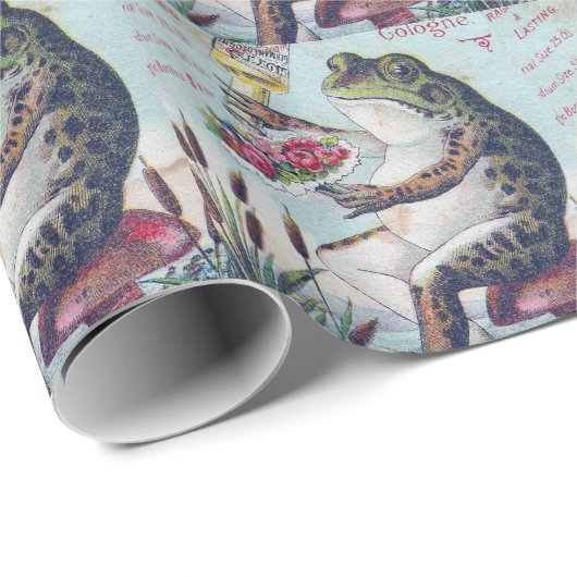 Vintager Deutsch-Köln-Frosch Geschenkpapier (Rolleneckpunkt)