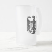 Vintager deutscher Adler Mattglas Bierglas (VorderseiteRechts)