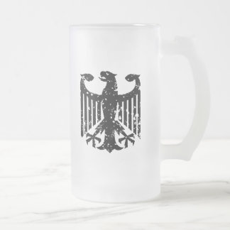 Vintager deutscher Adler Mattglas Bierglas