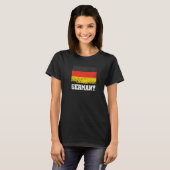 Vintager deutscher Flaggennachweis T-Shirt (Vorne ganz)
