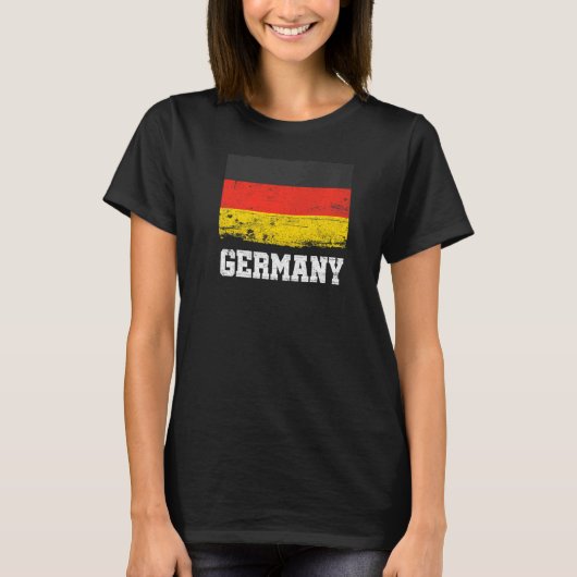 Vintager deutscher Flaggennachweis T-Shirt (Vorderseite)