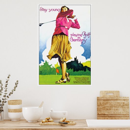 Vintager deutscher Golf Poster (Küche)