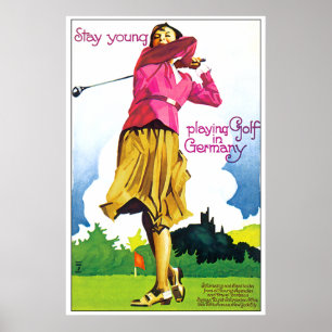 Vintager deutscher Golf Poster