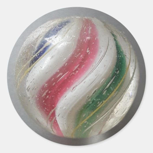 Vintager deutscher Handmarmor Runder Aufkleber (Vorderseite)