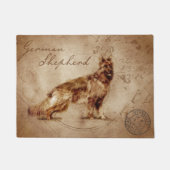 Vintager deutscher Hirtenpferd. Fußmatte (Vorderseite)