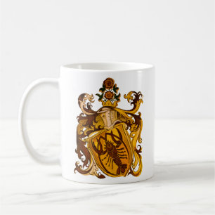 Vintager deutscher Krebs-Zodiakobat Kaffeetasse
