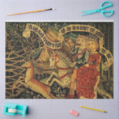 Vintager deutscher Mittelalter Liebe Jagd Enttäusc Seidenpapier (Basteln)