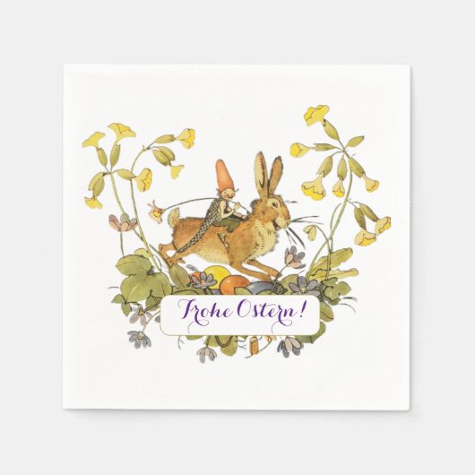 Vintager deutscher Ostern Serviette (Vorderseite)