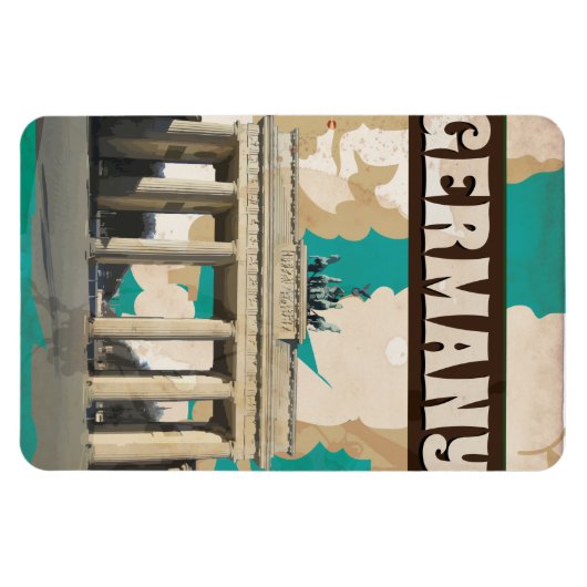 VINTAGER DEUTSCHER REISEPOSTER MAGNET (Horizontal)