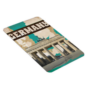 VINTAGER DEUTSCHER REISEPOSTER MAGNET