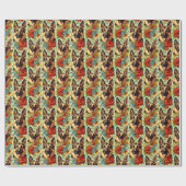 Vintager deutscher Schäferhund Geschenkpapier (Flach)