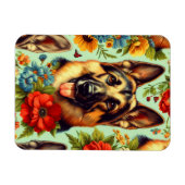 Vintager deutscher Schäferhund Magnet (Horizontal)