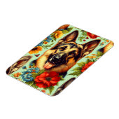 Vintager deutscher Schäferhund Magnet (Linke Seite)