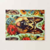 Vintager deutscher Schäferhund Puzzle (Horizontal)