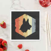 Vintager Deutscher Schäferhund Serviette (Beispiel)