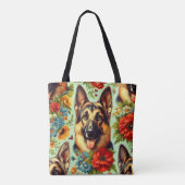 Vintager deutscher Schäferhund Tasche (Rückseite)