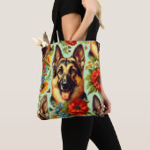 Vintager deutscher Schäferhund Tasche (Von Nahem)