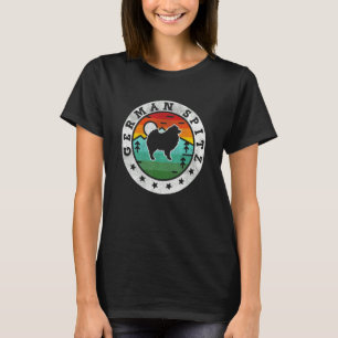 Vintager deutscher Spitz Retro Hund Mama Vater T-Shirt