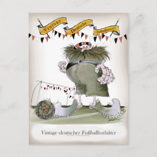 Vintager deutscher Torwart Postkarte