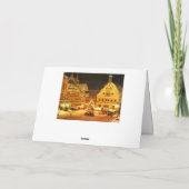 Vintager deutscher Weihnachtsmarkt Feiertagskarte (Rückseite)