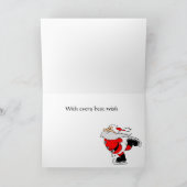 Vintager deutscher Weihnachtsmarkt Feiertagskarte (Innenseite)