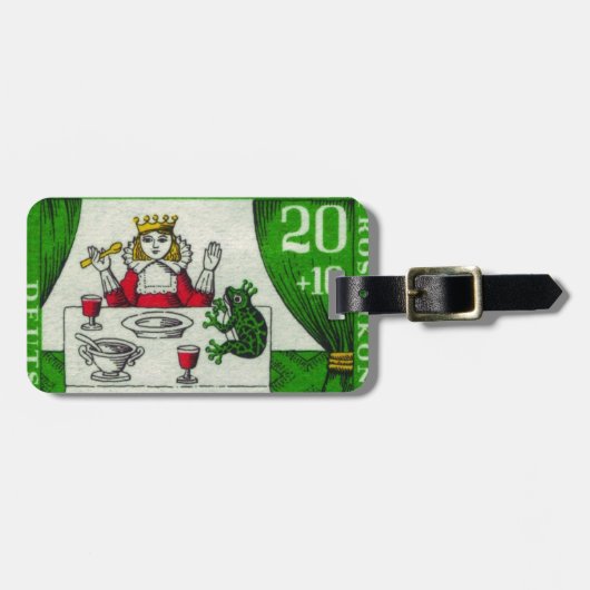 Vintager Deutschland-Deutscher Gepäckanhänger (Vorderseite horizontal)