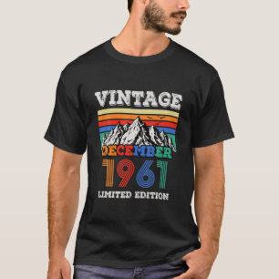 Vintager Dezember 1961 Limited Edition 60th Birthd T-Shirt