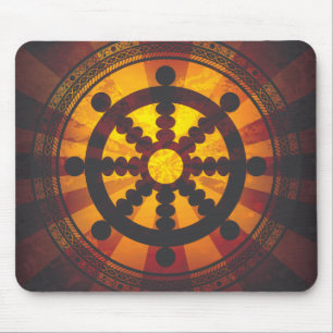 Vintager Dharma Rad-Druck Mousepad