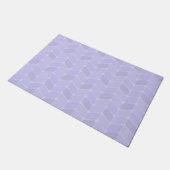 Vintager Diagonal-Rechtecke-Lavendel Fußmatte (Schrägansicht)