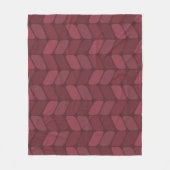 Vintager Diagonal-Rechtecke-Maroon Fleecedecke (Vorderseite)