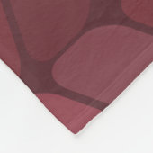 Vintager Diagonal-Rechtecke-Maroon Fleecedecke (Ecke)