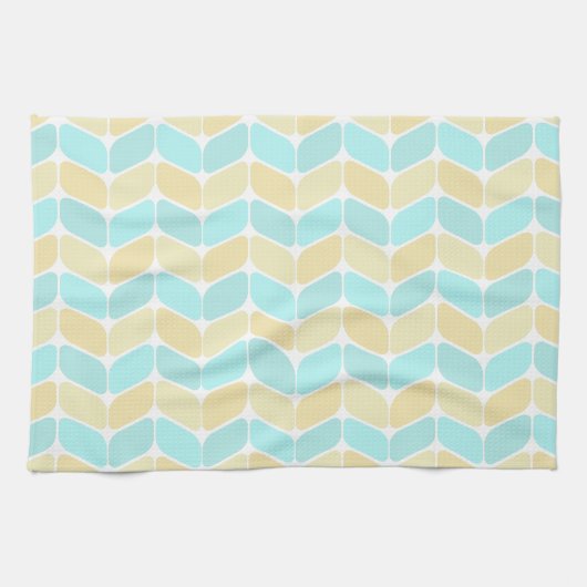 Vintager Diagonal-Rechtecke Sandy Beach Geschirrtuch (Horizontal)