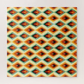 Vintager Diamant Raster Nahtloses Muster Puzzle (Horizontal)