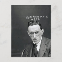 Vintager Dieb kriminelle Tasse schießen Postkarte