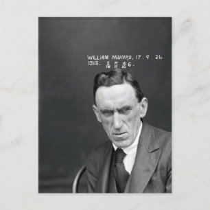 Vintager Dieb kriminelle Tasse schießen Postkarte