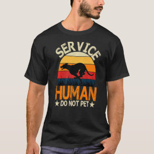 Vintager Dienst Mensch nicht Grauhund Hund Pflaume T-Shirt