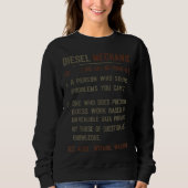 Vintager Diesel-Mechaniker Sweatshirt (Vorderseite)